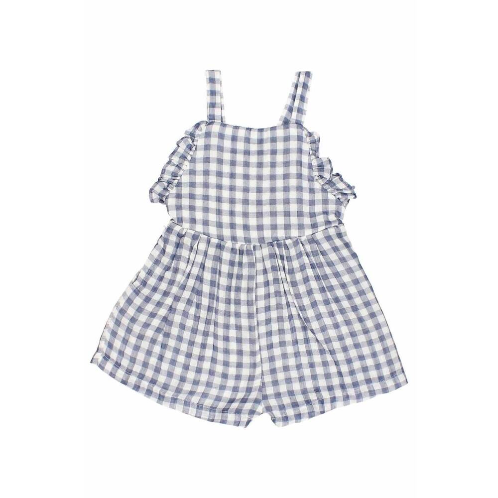 NEW BÚHO gingham jumpsuit in blue stone